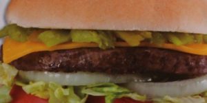 Itsa burger closeup photo highlighted. 02.23.2017.