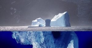 Tip of the Iceberg. By Created by Uwe Kils (iceberg) and User. Wiska Bodo (sky). Cropped BBB. 08.17.2017.