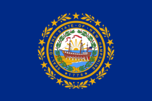 New Hampshire State Flag. Public Domain. 01.09.2018.