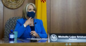 Governor Lujan Grisham. Pool Photo from Governors Office. SFNM. Henry Lopez, Photographer. AAA