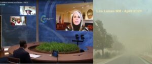 Contrasts. Climate Change Summit and Los Lunas Dust Bowl. May 1, 2021. BBB.