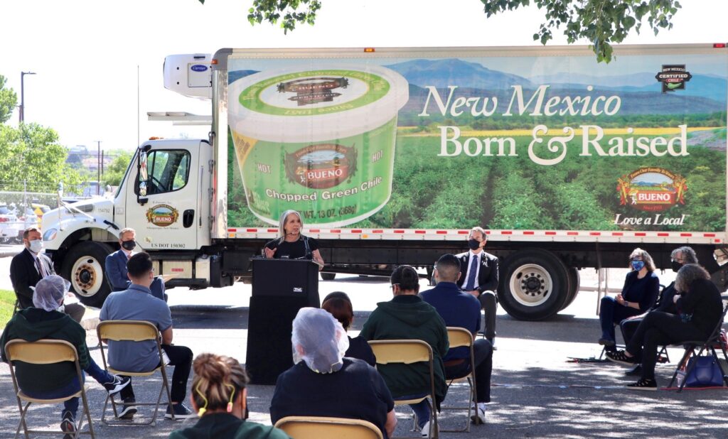 Governor Michelle Lujan Grisham Speaks at Bueno Foods About State Grants to Businesses. 05.24.2021