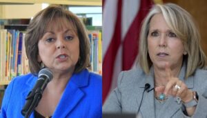 New Mexico Governors Susana Martinez and Michelle Lujan Grisham.